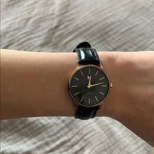 MVMT Black and Rosegold Watch